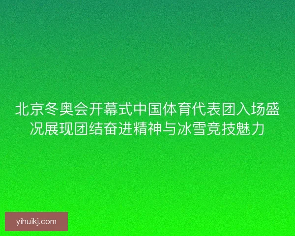 北京冬奥会开幕式中国体育代表团入场盛况展现团结奋进精神与冰雪竞技魅力