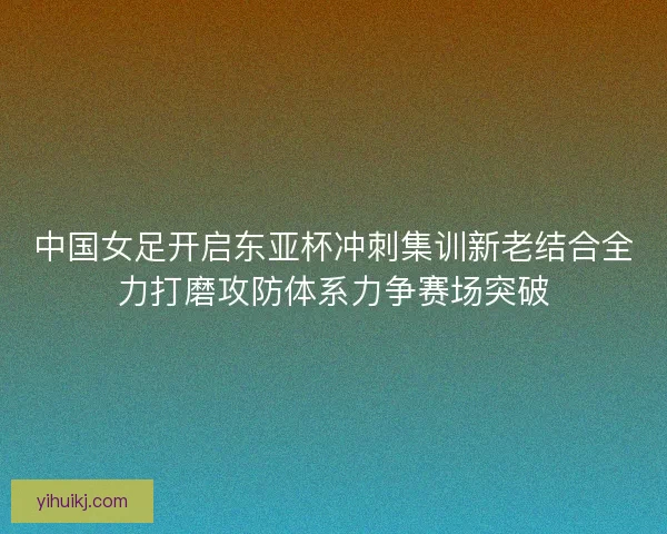 中国女足开启东亚杯冲刺集训新老结合全力打磨攻防体系力争赛场突破 中国女足开启东亚杯冲刺集训新老结合全力打磨攻防体系力争赛场突破